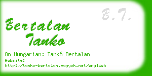 bertalan tanko business card